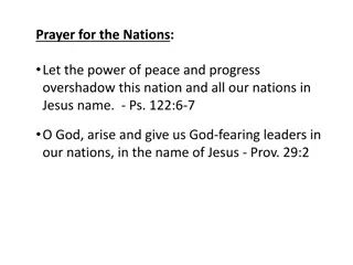 Prayers for Nations, Church, Missionaries, and Intercession