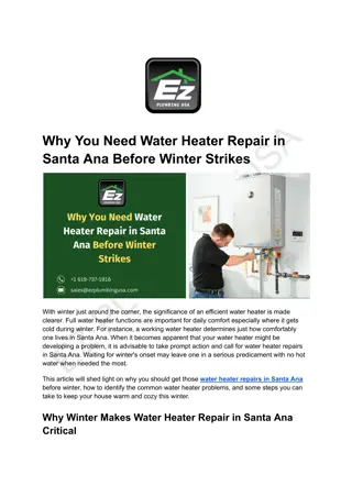 Reliable Water Heater Repair in Santa Ana – Fast & Affordable Service