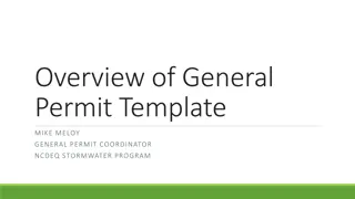 Overview of General Permit Template