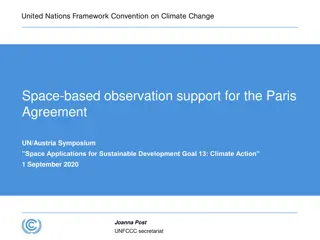 Importance of Space-based Observation for Climate Action & the Paris Agreement