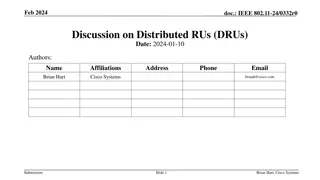 Discussion on Distributed RUs (DRUs) in IEEE 802.11-24/0332r0