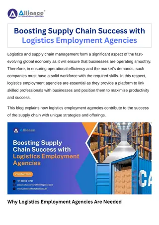 Boosting Supply Chain Success with Logistics Employment Agencies