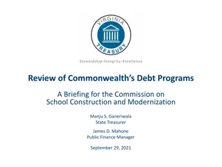 Commonwealth's Debt Programs Overview