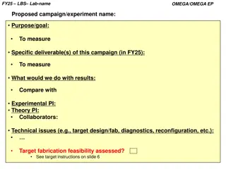 FY25 LBS Lab OMEGA/OMEGA EP Proposed Campaign