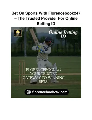 Bet On Sports With Florencebook247 – The Trusted Provider For Online Betting ID