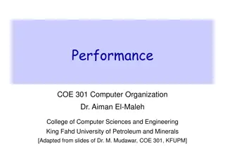 Understanding Computer Performance in COE 301