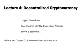 Decentralized Cryptocurrency and Blockchain Technology