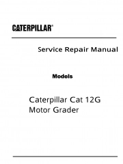 Caterpillar Cat 12G Motor Grader (Prefix 3PL) Service Repair Manual (3PL00001 and up)