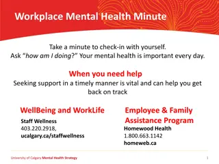 Enhancing Mental Health and Wellbeing in the Workplace