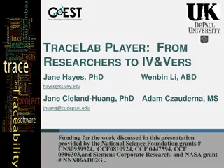 Developing TraceLab Player: A Tool for Traceability in Software and System V&V