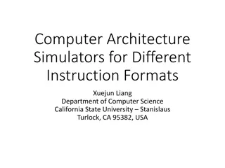 Computer Architecture Simulators for Different Instruction Formats