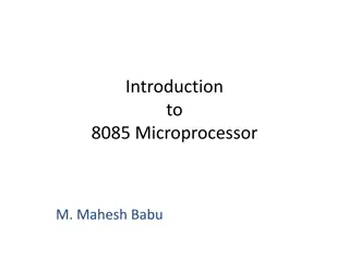 Overview of 8085 Microprocessor Architecture