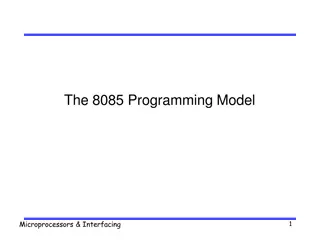 The 8085 Microprocessor Programming Model