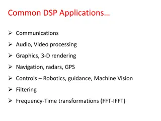 Digital Signal Processing (DSP) Applications and Architectures