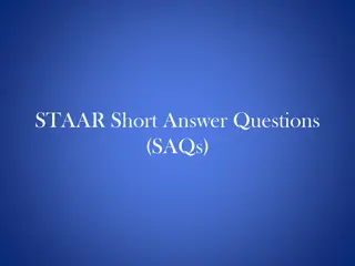 STAAR Short Answer Questions (SAQs)