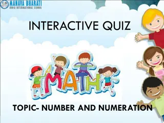 Interactive Quiz on Number and Numeration