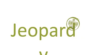 Sustainability & People Jeopardy Trivia Game