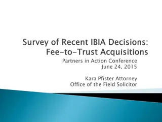 Overview of Indian Board of Indian Appeals (IBIA) Decisions