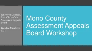 Assessment Appeals Process in Mono County