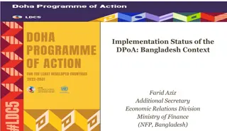 Progress on Bangladesh's Implementation of the DPoA