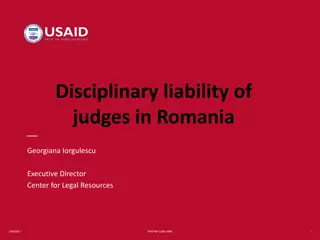 Disciplinary Liability of Judges in Romania