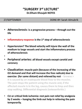 Atherosclerosis and Peripheral Artery Diseases