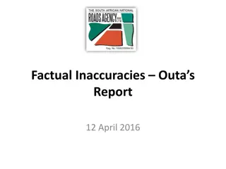 Analysis of Outa's Report on the Gauteng Freeway Improvement Project