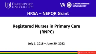 HRSA NEPQR Grant for Registered Nurses in Primary Care Initiative