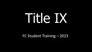 Understanding Title IX: Student Training & Sexual Violence Awareness