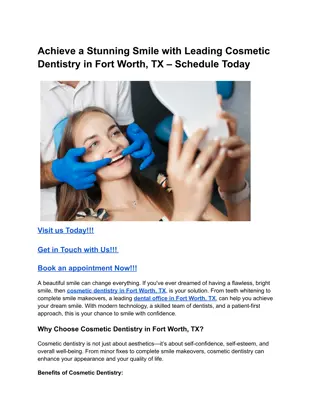 Achieve a Stunning Smile with Leading Cosmetic Dentistry in Fort Worth, TX – Schedule Today (1)