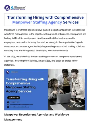 Transforming Hiring with Comprehensive Manpower Staffing Agency Services