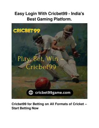 Easy Login With Cricbet99 - India's Best Gaming Platform