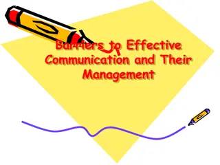 Barriers to Effective Communication