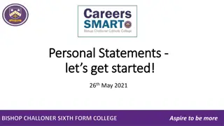 Personal Statement Preparation at Bishop Challoner Sixth Form College