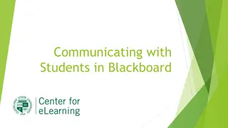 Effective Communication Strategies in Blackboard Courses