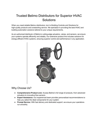 Trusted Belimo Distributors for Superior HVAC Solutions