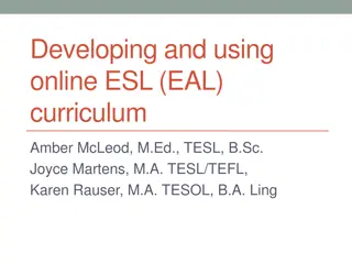 Developing and Implementing Online ESL Curriculum: A Comprehensive Guide