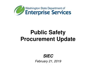 Public Safety Procurement Updates and Stakeholder Engagement Details