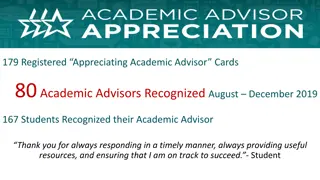 Appreciation for Academic Advisors at University