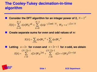 Cooley-Tukey Decimation in Time Algorithm