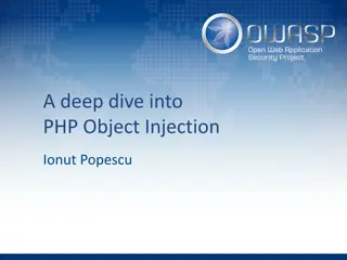 PHP Object Injection Vulnerability