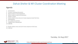 Coordination Meeting Agenda for Dahuk Shelter & NFI Cluster