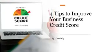 4 Tips to Improve Your Business Credit Score