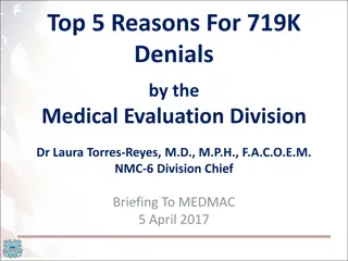 Overview of Denials in Medical Evaluation Division