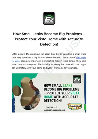 How Small Leaks Become Big Problems – Protect Your Vista Home with Accurate Detection