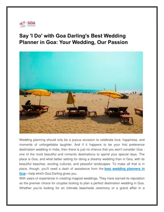 Say I Do with Goa Darling Best Wedding Planner in Goa Your Wedding Our Passion