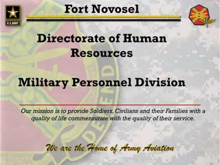 Fort Novosel Directorate of Human Resources - Serving Soldiers and their Families