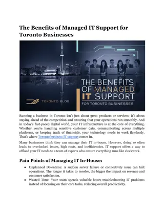 The Benefits of Managed IT Support for Toronto Businesses