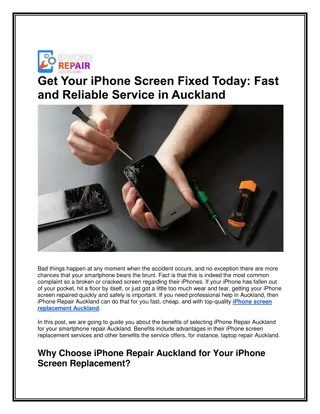 Get Your iPhone Screen Fixed Today Fast and Reliable Service in Auckland