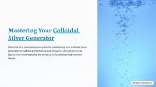 Mastering Your Colloidal Silver Generator